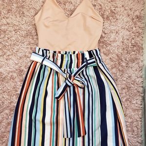 Paper bag waist fall skirt Size small